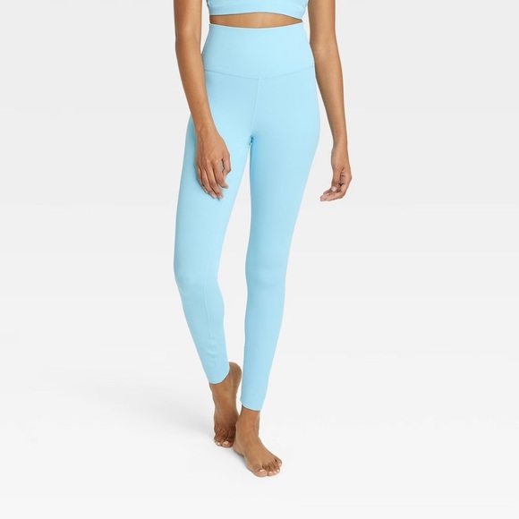 All In Motion Ultra High-Rise Rib Leggings Light Blue XL - Picture 1 of 3